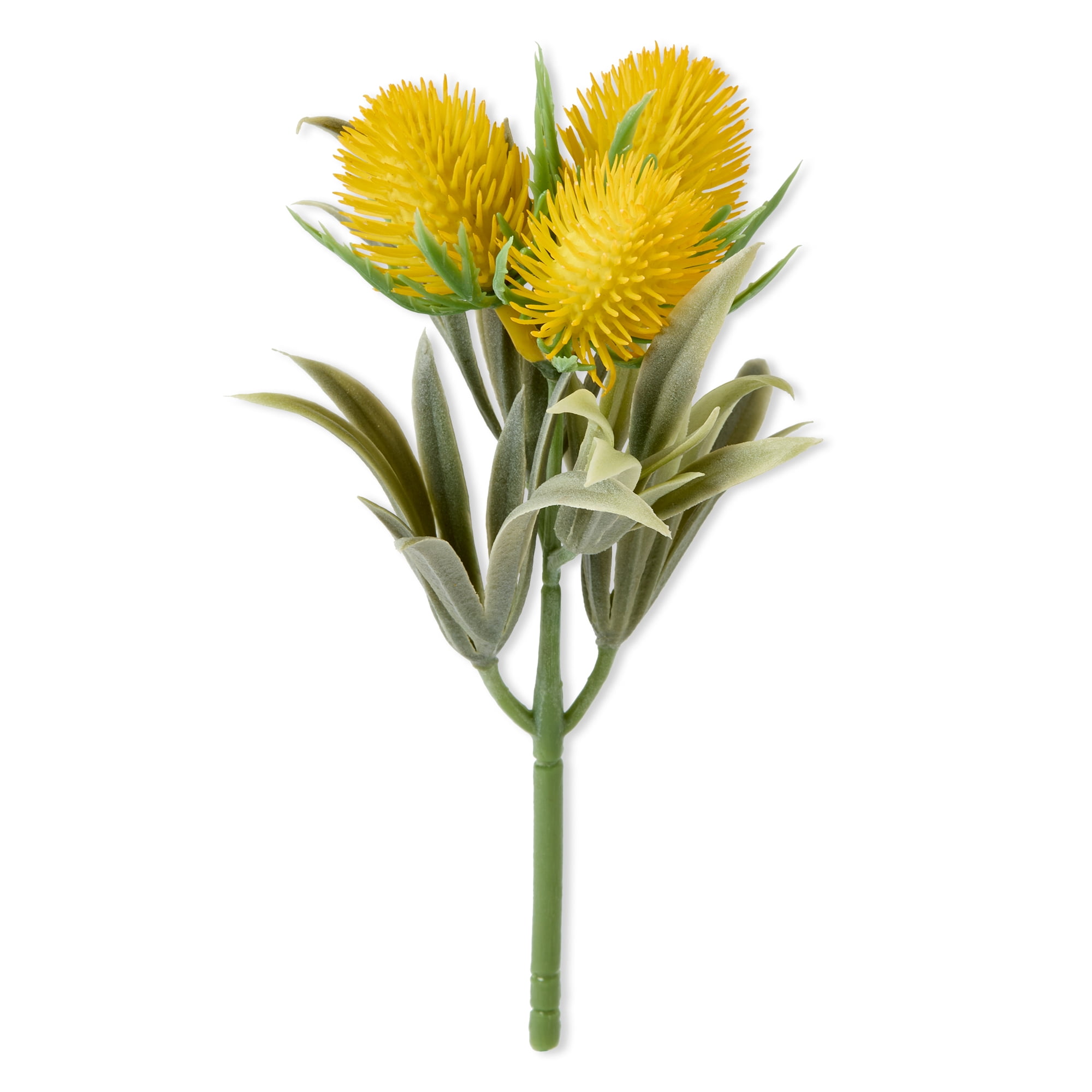 Mainstays Artificial Thistle Flower, Yellow
