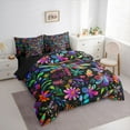 thumbnail image 3 of Castle Fairy Hippie Abstract Dragonfly Bedding Comforter Set 7-Piece for Female Men Women,Bohemian Chic Floral Flowers King Bedding Sets,Boho Exotic Style Ultra Soft Bed Sheets,Ultra Soft Home Decor, 3 of 8