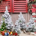 thumbnail image 5 of 23.6 inch Snow Flocked Tabletop Christmas Tree,Pre Lit Artificial Mini Christmas Tree,Burlap Base,for Home Indoor Office Christmas Decorations, 5 of 5