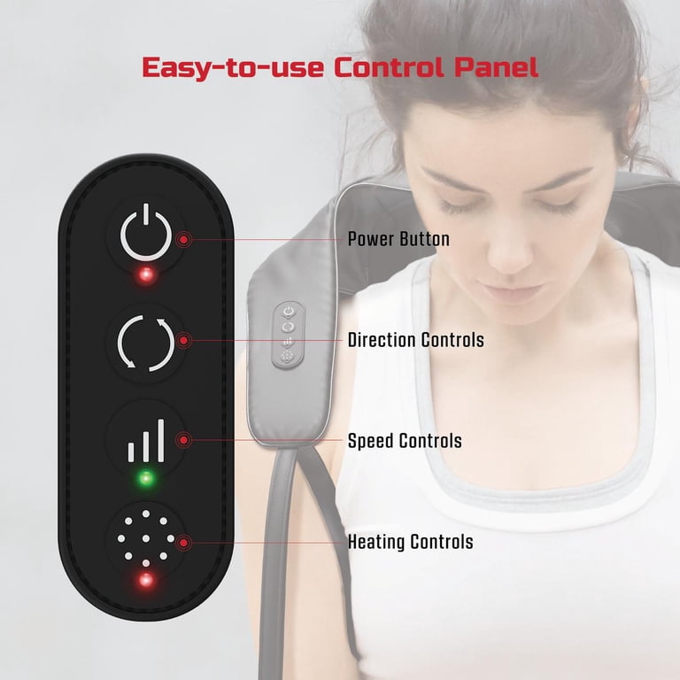 FitRx Shiatsu Pro Shiatsu Back and Neck Massager, Cordless Heated