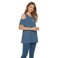 thumbnail image 2 of CEASIKERY Women's Casual Cold Shoulder Tunic Tops Loose Blouse Short Sleeve Shirts, 2 of 5
