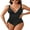 Black, variant on Charmo One Piece Swimsuit for Women Tummy Control Ruched Bathing Suit Push Up Tie Back Swimwear Shell Stitched