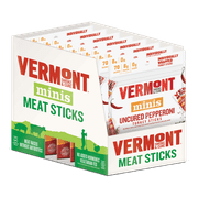 Vermont Smoke & Cure Mini Meat Stick Go Packs, Turkey, Antibiotic Free, Gluten Free, Uncured Pepperoni, Six 0.5oz Sticks Per Pouch, Pack of 8 Pouches