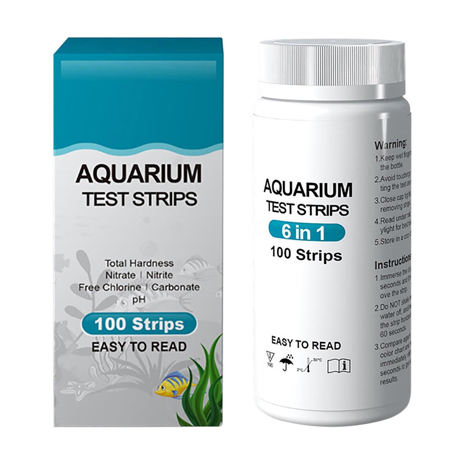 Fish Tank Test Strips6 in 1 Aquarium Test Strips100pcs Water Test Kit