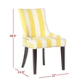 thumbnail image 4 of SAFAVIEH Lester 19''H Awning Stripes Dining Chair Set of 2 Yellow / White, 4 of 7