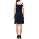 thumbnail image 3 of INSPIRE CHIC Vestido de Chifón de Manga Corta con Botones Decorativos para Mujeres en Azul Oscuro M, 3 of 5
