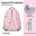 thumbnail image 5 of Trendy Cat Design Backpack for Women & Girls - Spacious Waterproof Bookbag for Work & School - Stylish Floral Print, 5 of 6