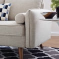 thumbnail image 4 of Modway Revive Modern Fabric Upholstered Loveseat in Walnut/Beige, 4 of 8