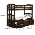 thumbnail image 5 of Wooden Twin/Twin Bunk Bed & Trundle with 3 Drawers, Brown, 5 of 5