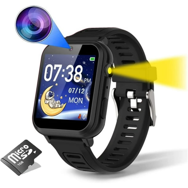 Reloj inteligente para niños para niños - Reloj inteligente para niños con 16 juegos | Cámara | Música | Alarma | Podómetro | Calculadora | Antorcha | Fotos y vídeo | Calendario | Grabadora para regalos de niños de 4 a 12 años (azul) Zhivalor CZDZ-HY145-1
