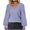 Purple, variant on HVOBTTY Womens Long Sleeve Pullover T Shirt, Fall Tops for Women, Women's Casual Plus Size Solid Color V Neck Loose Top Black, M