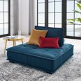thumbnail image 1 of Modway Saunter Tufted Fabric Armless Chair in Azure, 1 of 10