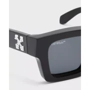 Off White Virgil OERI008 1007 Black Dark Grey Sunglasses Italy