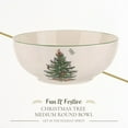 thumbnail image 2 of Spode Christmas Tree Round Serving Bowl - 8-Inch Ceramic Bowl for Pasta, Salad, Soup, and Side Dishes - Elegant Porcelain Design, Stackable, Dishwasher & Microwave Safe - Ideal for Holiday Gatherings, 2 of 7