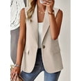 thumbnail image 4 of MORTTIC Women's Sleeveless Vest Blazer, Casual Open Front Work Office Top, XL, 4 of 6