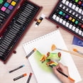 thumbnail image 6 of Luxury  Wooden Art Set with 2 Drawing Pads and Deluxe Gift Box Packaging, Professional Drawing & Painting Kit with 2 Drawing Pads, Acrylic Paints, Colored Pencils, 6 of 6