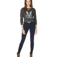 thumbnail image 2 of Aeropostale Womens Bunny Crop Sweatshirt, Grey, Juniors, X-Large, 2 of 2