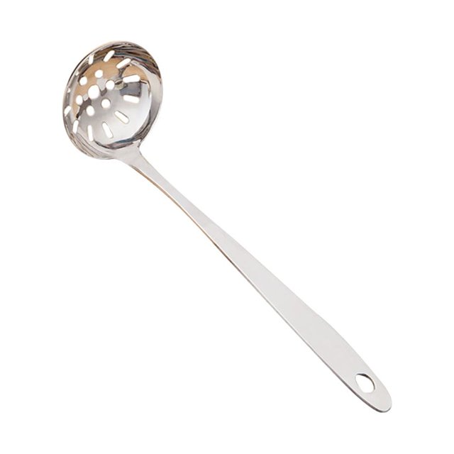 Cucharón para sopa, cuchara para sopa de acero inoxidable Cucharón para sopa de acero inoxidable Cuchara con orificio para colgar Rendimiento de alta gama