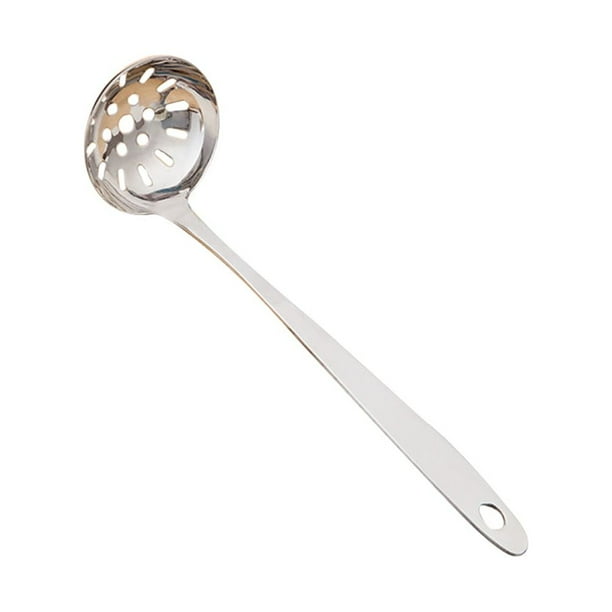 Cucharón para sopa, cuchara para sopa de acero inoxidable Cucharón para sopa de acero inoxidable Cuchara con orificio para colgar Rendimiento de alta gama