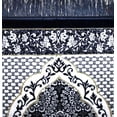 thumbnail image 4 of Modefa Turkish Islamic Ipek Floral Plush Velvet Prayer Rug Janamaz Sajjadah Namaz Seccade with Prayer Cap - Blue, 4 of 5