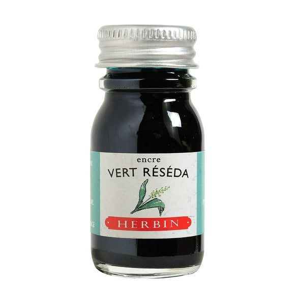 Herbin Fountain Pen Ink - 10ml Bottle - Vert Reseda
