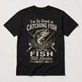 thumbnail image 3 of Funny Fishing T-Shirt, So Good the Fish Tell Stories About Me Bass Graphic Tee, Unisex Fit, 3 of 9