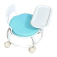 thumbnail image 3 of Silla infantil para comer con ruedas universales y respaldo con bandeja. Azul, 3 of 9