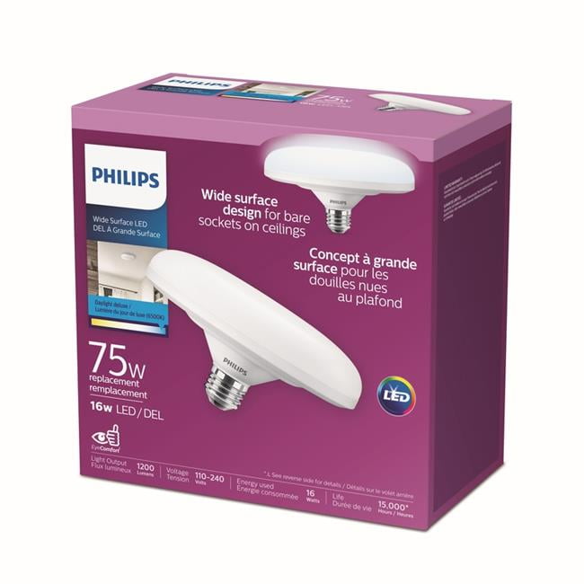 Philips 120W Equivalent Daylight Wide Surface Medium LED Floodlight Light Bulb 