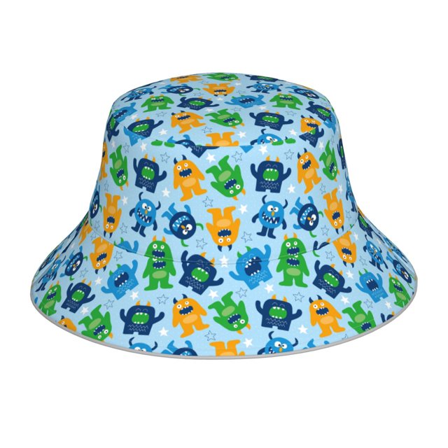 Balery Cartoon Monster Sombreros para el sol para hombre y mujer, sombrero de pescador con UPF 50+
