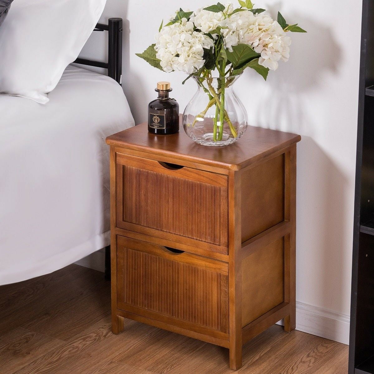 Modern Home Contemporary Solid Wooden Bedside End Table