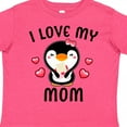 thumbnail image 4 of Inktastic I Love My Mom with Cute Penguin and Hearts Girls Toddler T-Shirt, 4 of 5