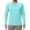 Light Blue, variant on WTOBBY Men's Raglan Sleeve Sports Top in Solid Color with Long Sleeve Design for Active Wear Lightweight and Comfortable Athletic Shirt for Training ,Blue L