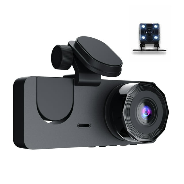 Dash Camera Cámara de tablero DVR de 1080P Cámara frontal, interior y trasera Grabadora de conducció TOMSHOO Dash Camera