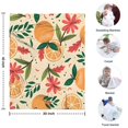 thumbnail image 4 of Oranges Flowers Beige Pattern Blanket,Comfortable Soft Flannel Throw Blanket,All Season,Warm Lightweight Blankets for Sofa Bed Couch Living Room Chair,30"x40", 4 of 4