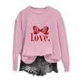 thumbnail image 2 of Craaazy Valentines Day Long Sleeve Shirts for Women Heart Prints Loose Top Show Your Love Gifts, 2 of 4