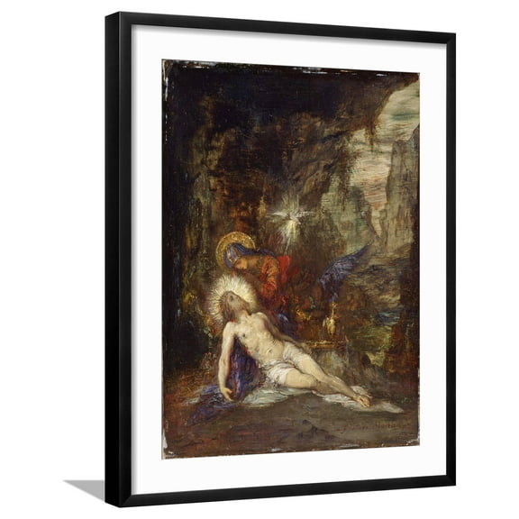 Art.com Pietà , C. 1876 Giclee Print by Gustave Moreau, Black Frame Wall Art, 23" x 29"