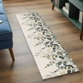 thumbnail image 4 of Kitchen Runner 2 x 6 Ft, Green Eucalyptus Non-Slip Residential Carpet, Farmhouse Weeping Leaves on Linen Indoor Crawling Mats Runner Rugs for Living Room/Dining Room/Bedroom, 4 of 9