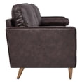 thumbnail image 5 of Maklaine 88" Modern Style Leather and Dense Foam Sofa in Brown Finish, 5 of 8