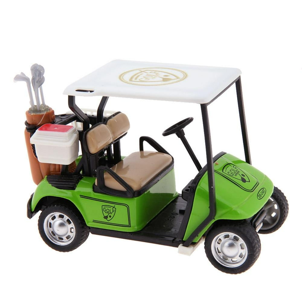 MesaSe 1/36 Golf Car Model Toy Mini Pullback Action Safe for Infant Gift (Yellow)
