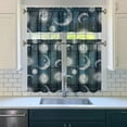 thumbnail image 3 of Kitchen Curtains 36 Inch Short - 3 Panel Set, Gothic Celestial Sun and Moon Print, Mystical Starry Night Astrology Aesthetic, Rod Pocket Window Curtain, Easy Wash, 3 of 6
