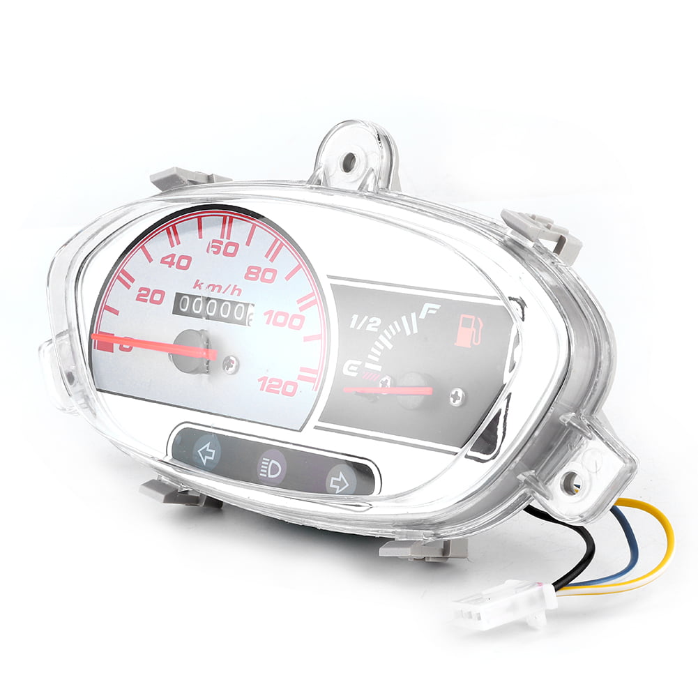 2 in 1 Motorcycle Digital LED Speedometer Tachometer Oil Fuel Gauge Yctze 12V Motorcycle Speedometer Silver 