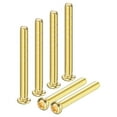 thumbnail image 1 of Uxcell 12-Pack Tornillos de Máquina de Cabeza Plana M4x35mm de Latón, Tornillos de Cabeza Cruzada Totalmente Rosca para Muebles de Latón, 1 of 7