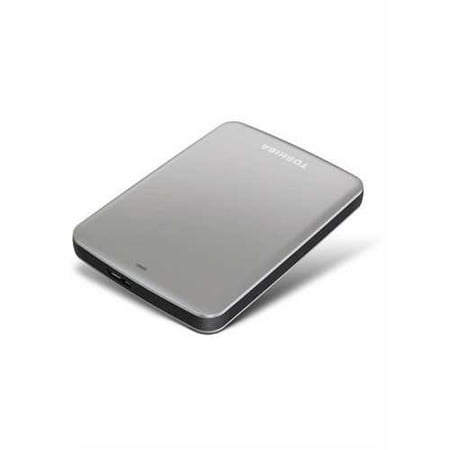 Refurbished Toshiba Canvio Connect 500GB Portable Hard Drive, Silver