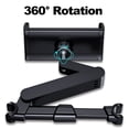 thumbnail image 4 of Lot de 2 Supports d'Appuie-tête pour Voiture, Support de Tablette pour Siège Arrière de Voiture, Support iPad Rotatif à 360°, Réglable, pour Tablettes 5 Pouces-10,6 Pouces, Téléphone Intelligent, iPhone, Commutateur, iPad Air Mini, Poteaux d'Appuie-tête Largeur 4,7-5,9 Po, 4 of 9