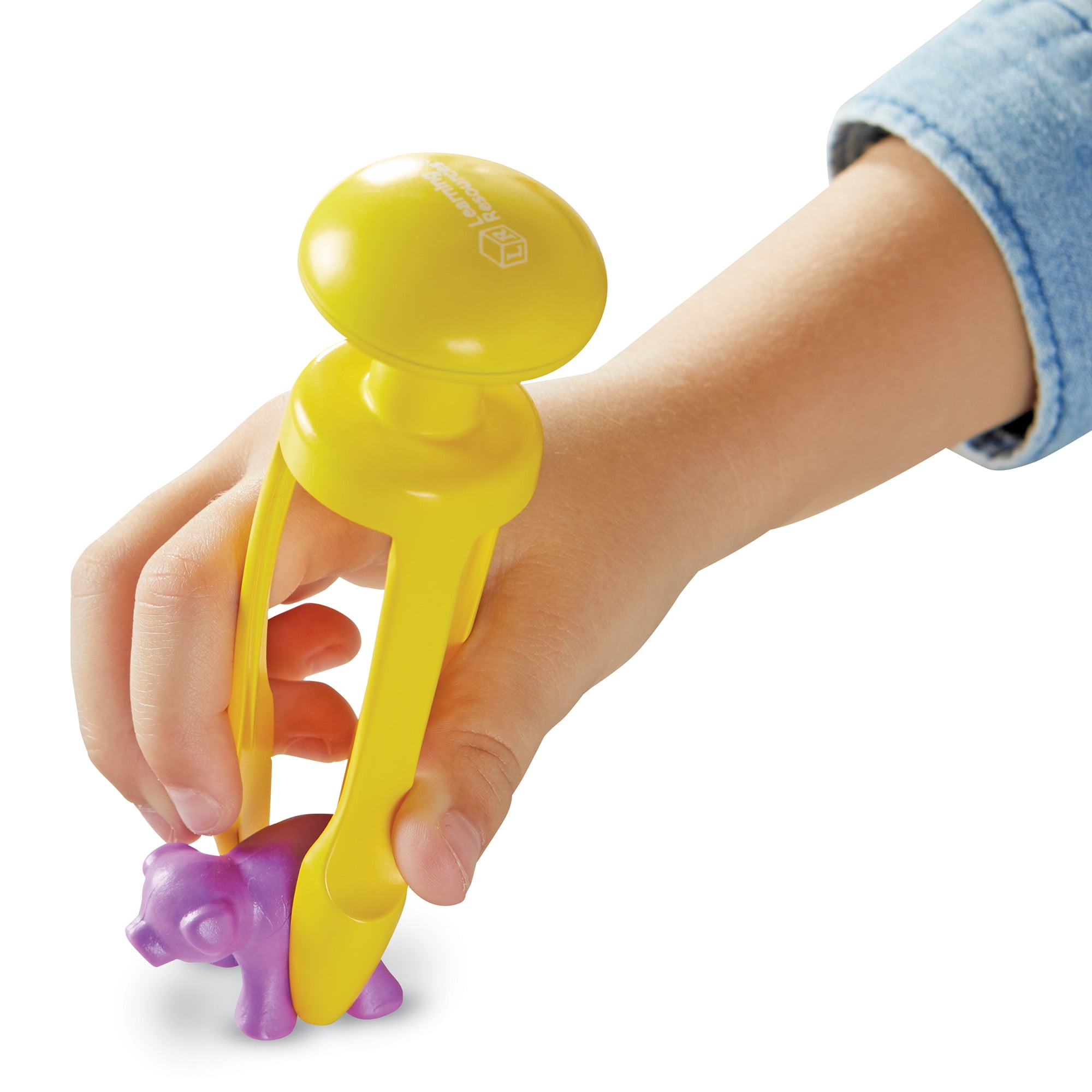 Learning Resources 3 Prong Tong, Pencil Grip Tongs, Sensory Bin, Fine Motor Toy, Set of 6, Ages 4+