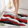 thumbnail image 6 of Red Black Ombre Doormat Outdoor Entrance 16"x24", Modern Geometric Moire Abstract Art Absorb Moisture Dirt Door Mats, Non-Slip Rubber Backing Floor Mats Indoor, Low-Profile Front Door Rugs, 6 of 9