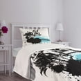 thumbnail image 5 of Ambesonne Grunge Quilted Bedspread Set 2 Pcs, Young Boy Skater Exotic, Twin Size, Black Pale Blue, 5 of 6