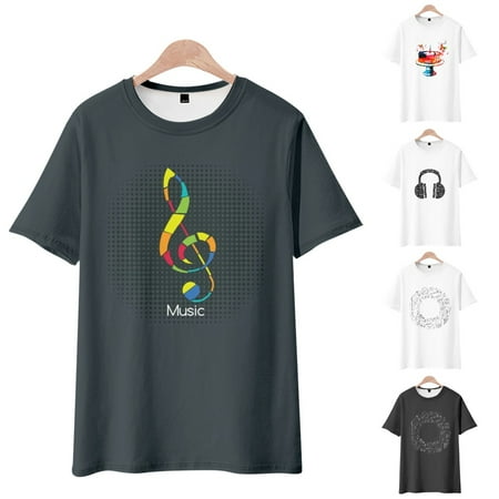 

LANLIN Music Festival Womens Crewneck Tee Shirts Eversoft Tops Shirt Sizes Kids-Adult Unisex