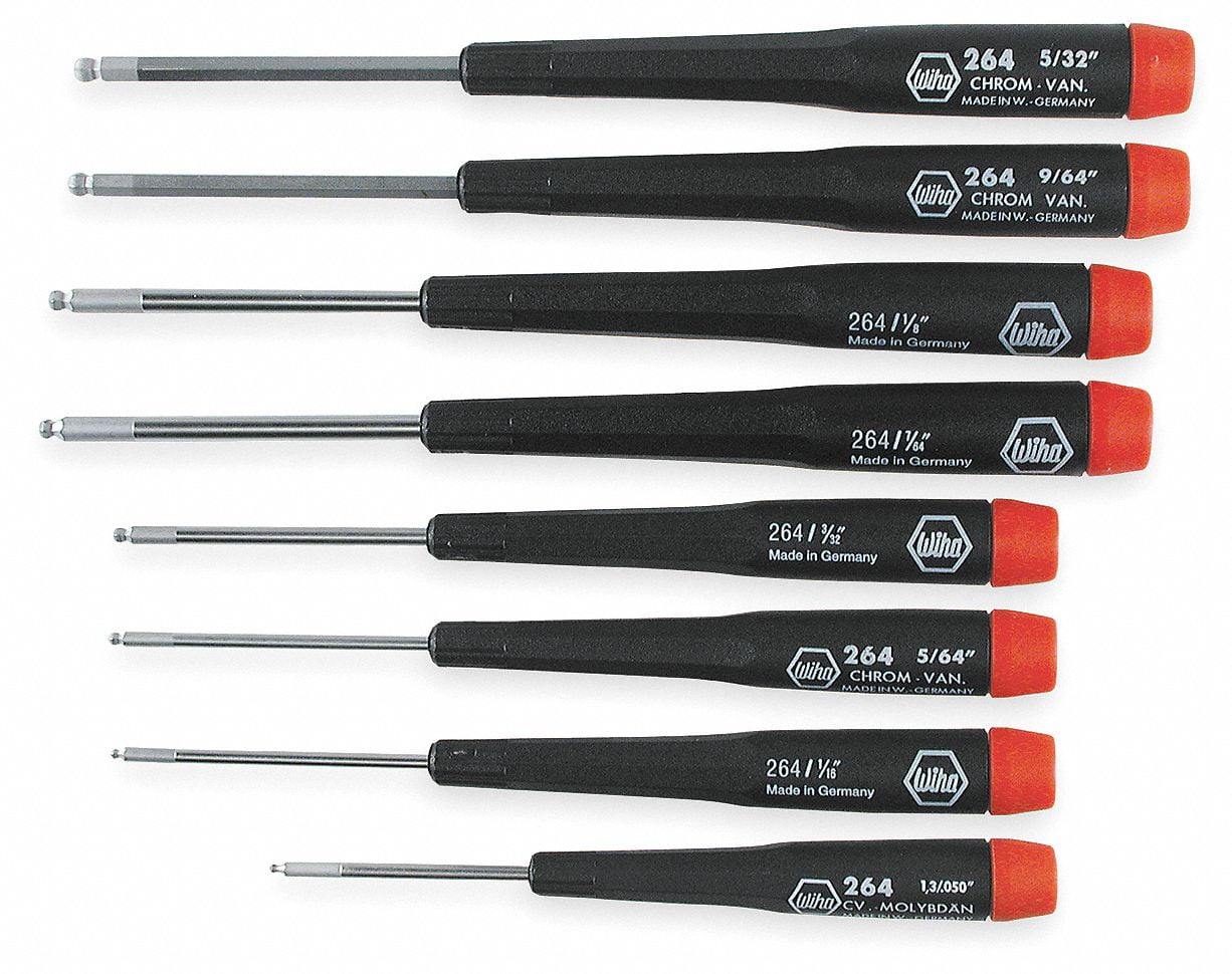 INCH SIZES MADE IN GERMANY BRAND NEW WIHA 8 PIECE PRECISION NUT DRIVER SET 