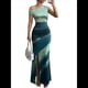thumbnail image 1 of Vestido Tie Dye para Mujer, Sin Mangas, Fruncido, con Hombros Descubiertos y Ajustado Verde XL, 1 of 8
